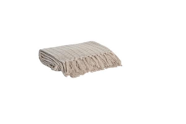 PLAID ALGODON 150X200CM 450GSM BEIGE